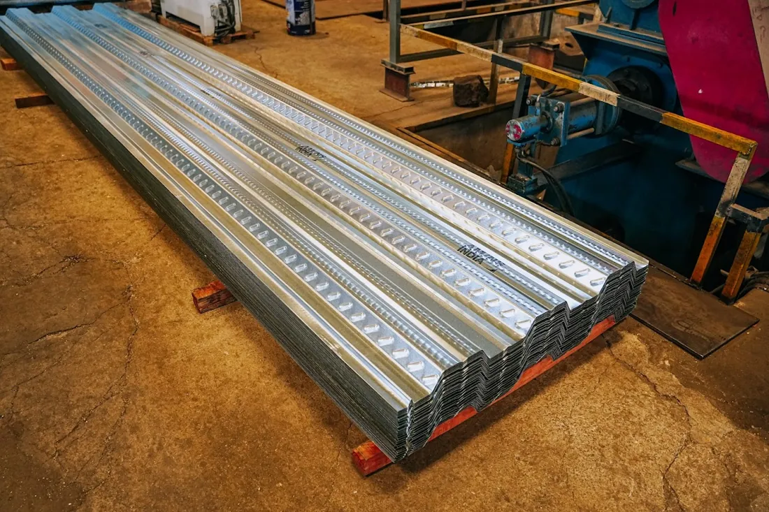 Galvanized Z and C section steel purlins with punched holes at HST Steels