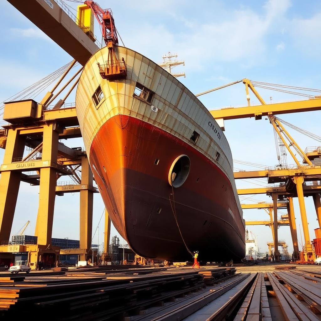 Shipbuilding — steel supplied and processed by HST Steels