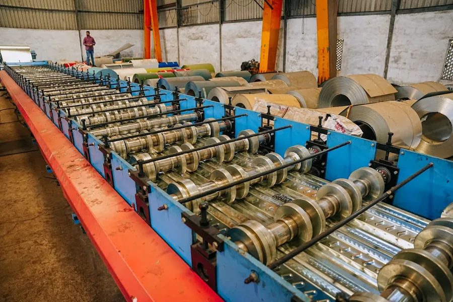 Colour-coated sheet profiling line in operation at HST Steels