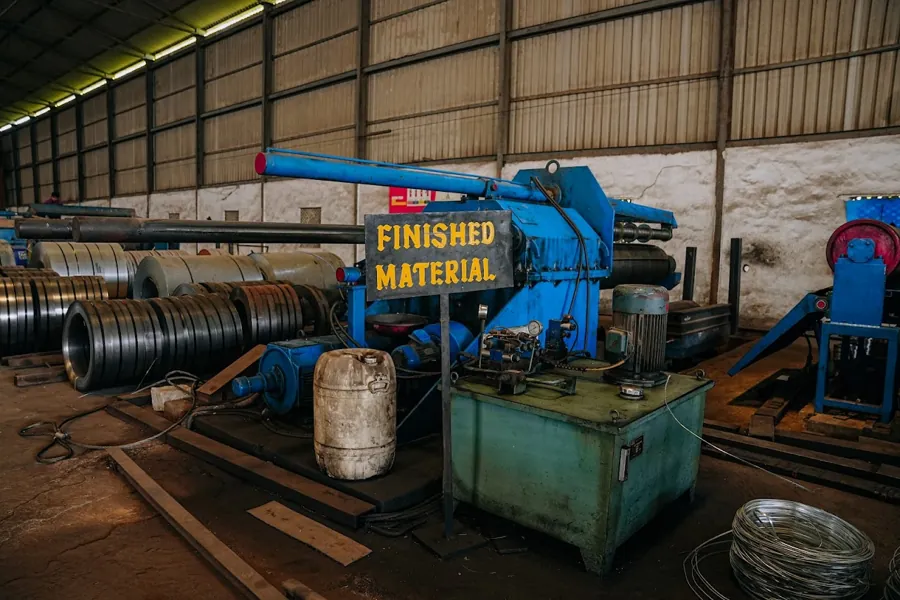 Heavy-gauge steel shearing and cut-to-length machine at HST Steels